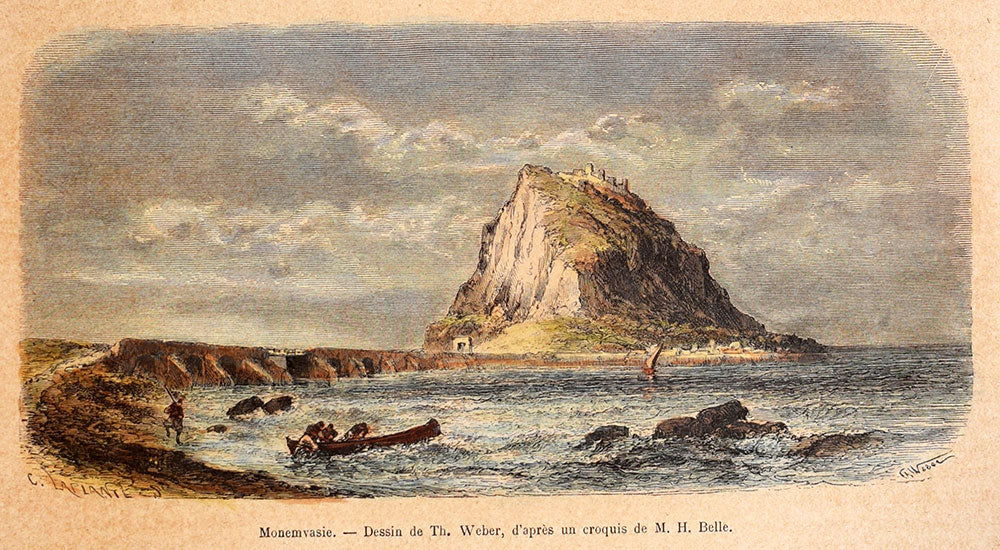 Napoli di Malvasia (Monemvasia), French print, 1870